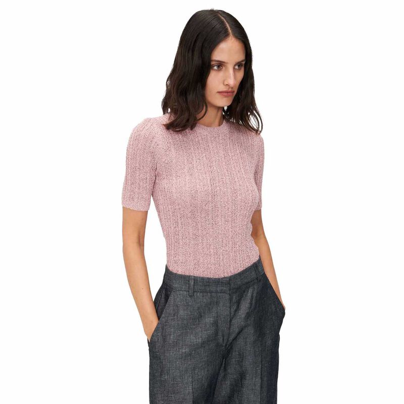 Veronika Maine Short Sleeve Boucle Knit image number 4